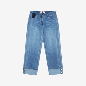 [베스띠벨리]롤업 절개 디테일 데님 팬츠 BKPKE2296