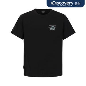 [디스커버리] 유니 헤비웨이트 스몰레터 반팔티셔츠 (BLACK) DXRS5M063-BKS