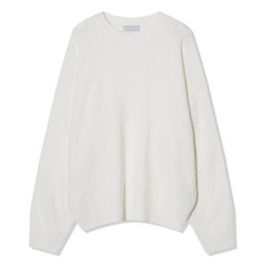 남자 가을 캐주얼 방울 오버핏 긴팔 니트티 AC-KN-Q052-화이트