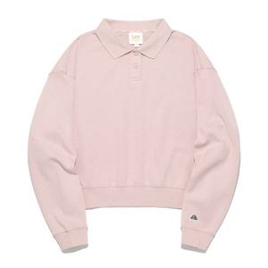 [LEE]LEE 우먼 유니온 피케 카라 맨투맨 핑크 LE2503CR61PI