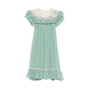 끌로에 러플 레이스 미니 드레스 CH26SRO7500234F