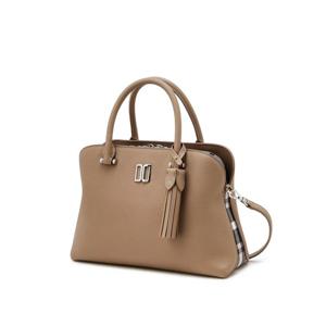 [닥스ACC][TARTAN COMBI]베이지 DD로고 가죽 토트백 DCBA6E760