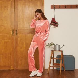 [씨엘코코]CLWP9117 엘레강스 벨벳 트레이닝 팬츠 환타