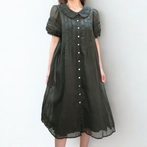 [비꼴리끄]핀턱 레이스 카라 원피스 B252WO3010