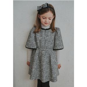 [빈] (BZ540P03BK) 블랙 배색 러플 원피스 BZ540P03BK