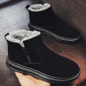 남성 모던한 캐주얼 지퍼장식 털안감 부츠 TT20N