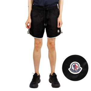 몽클레어 2C00008 53326 999 로고 패치 스웜 팬츠