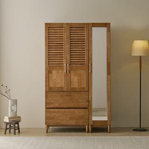 나무뜰 루멘 루바 갤러리 원목 1200 전신거울 서랍 수납 옷장 FMF213C