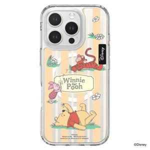 모란카노 디즈니 아이폰 15 프로 맥스 크리스탈 컬러 맥세이프 푸우 허니워크 디자인 투명 에어 휴대폰 케이스