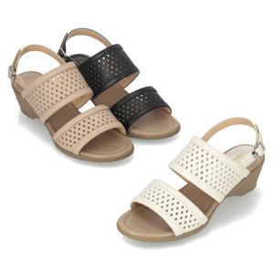 [정상가 159,000원] 엘칸토 여성 펀칭 디테일 샌들 5cm LCWW40M326