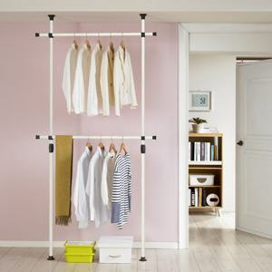 [왕자행거] 원터치 2단 고정행거 블랙(32mm)