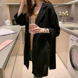 여성데일리룩 여성자켓 마 린넨코트 아우터 봄자켓