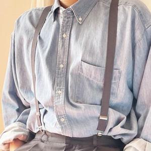 [BZJK01I6_4B]멜빵 여자멜빵 성인용 컬러 회색 남자멜빵