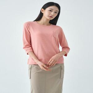 [지센][에센셜] 슬럽 솔리드 포켓 7부 티셔츠 LCTSO379_PK