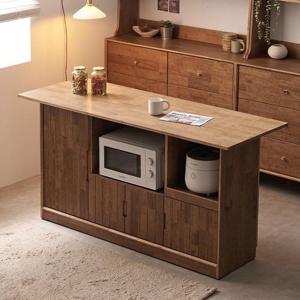 나무뜰 헤이즐 원목 아일랜드 식탁 테이블 홈바 도어 수납장 1600 GM480