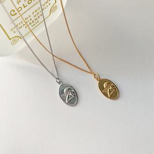 베리영 / 엔젤 양면 각인 팬던트 레이어드 롱목걸이