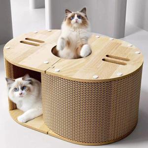 고양이동굴스크래처 고양이 멀티 원통 스크래처 엘로디 1P 숨숨집 발톱