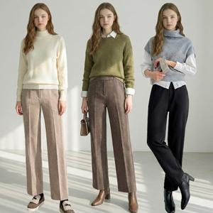 ★헤링본 기모팬츠3종★헤링본기모팬츠 허리밴딩 헤링본패턴 기모슬렉스