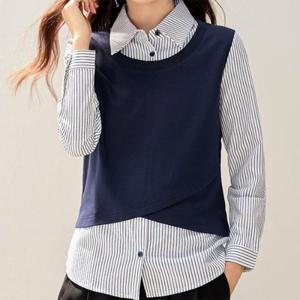 [패션시그널] 베스트 레이어드 셔츠블라우스 DA8E9A