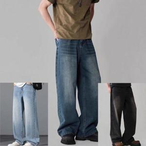 통청바지 빈티지 여름 청바지 와이드 WFMAQOT