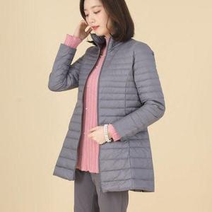 [애비뉴투지]엄마옷 찬바람부니 초경량 오리털 여성 봄 가을 패딩 점퍼 차이나 하프 자켓 J10024 50대 60..