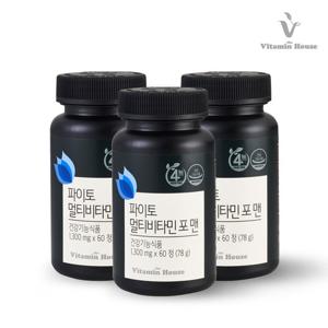 [비타민하우스] 파이토 멀티비타민 포맨 3병(6개월분)  남성 종합 비타민