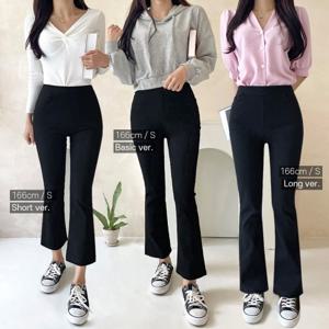 [2종세트-2XL] 꿀스판 3단 기장별 세미 밴딩 부츠컷 팬츠_5900_8801_8821