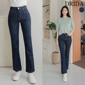 드리다 여자 봄 논페이드 부츠컷 생지 밴딩 빅사이즈 데님 청바지 40-50대 미시 엄마옷 캐주얼 등원 출근