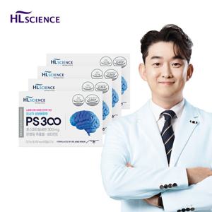 의사가 성분배합한 PS300 4박스(4개월분) 포스파티딜세린 은행잎추출물 비타민E