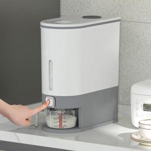 올비아 원터치 계량 쌀통 10kg (다크그레이)