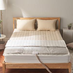 [몽쉐어] 크림체크 소프트마이크로 온수매트커버 Q 2color