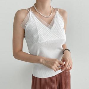 H스타일(JB)마운틴나시 여성 봄 민소매티 나시티 레이어드 이너 여름