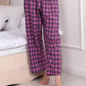 [오노마] ONM 평화 특면 여성 9부 파자마 체크무늬 집에서입는 바지