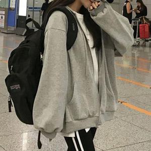 [오노마] ONM 여성 캐주얼 후드 집업 학생 패션 봄가을 간절기 잠바