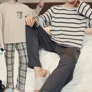 [굿스맨][잠옷세트] 남성 편안한 멋쟁이 긴팔 홈웨어 상하세트 3컬러
