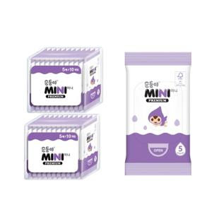 [순둥이]미니 프리미엄 아기물티슈 휴대용 5매 20팩/P-2Mini