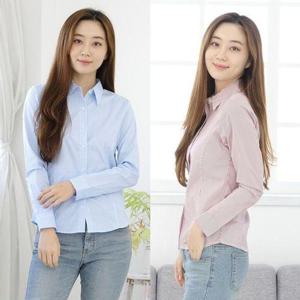 블라우스 브라우스 셔츠 긴팔 여성 스트라이프 스판 봄 가을