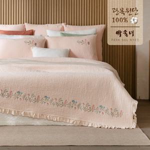 [K 스프레드1장+베개커버2장]26SS  박술녀 ?은순면 100% 피그먼트 워싱