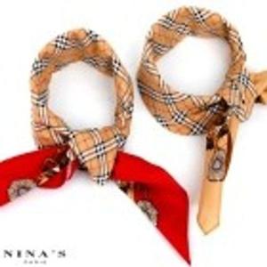 [니나스파리]런던BB체크 100% Cotton스카프(1SC177)