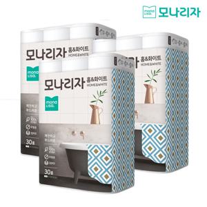 [90롤]모나리자 홈&화이트 화장지 3팩