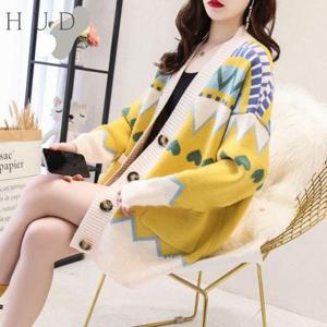 [휴드]지그패턴 하트 니트 가디건