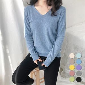 [유니제이] 케이시 브이넥 캐시미어 니트