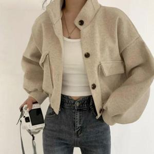 여성 모던 가오리 크롭코트 숏코트 가을 겨울 아우터 WE3D218