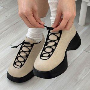 [잇백잇슈]컴포트통굽단화 간편 키높이 국내제작 여성데일리슈즈