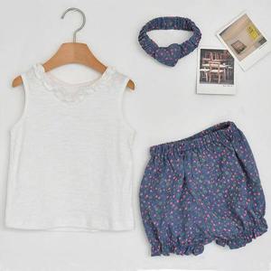 [리틀맘]원가SALE 유아 하트머리끈 3종 민소매 상하세트