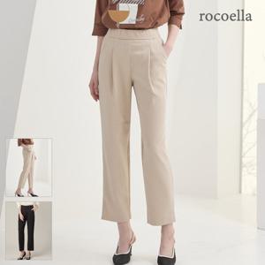 [로코엘라] 엘른 세미 배기핏 스판 밴딩 여성 팬츠