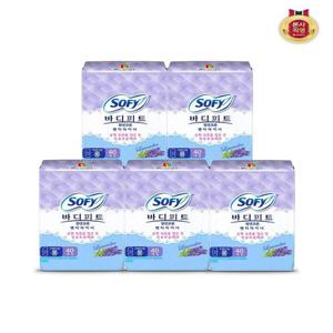 [쏘피]바디피트 천연코튼 팬티라이너 라벤더향 40P(롱) x 5팩