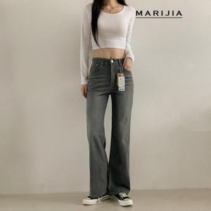 [마리지아][MARIJIA] 쿨 앤 핏 세미 와이드 청바지_MDEB25034