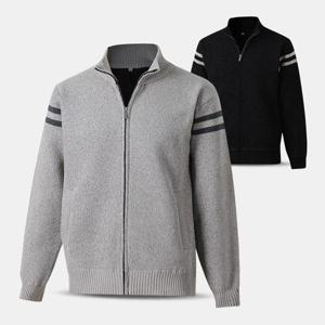 [아즈바이]남성 이선 기모 니트 오픈 집업 자켓 NNT02 중년 겨울