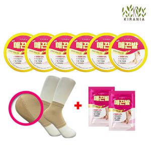 [방송에서만] 키라니아 촉촉 매끈발 풋크림 100g 6개+꿈치양말1세트(2종)+무료체험2개